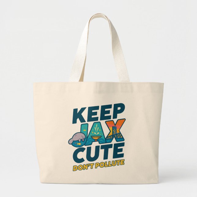 Bolsa de mano 'Mantén a Jax Linda, No Contamines'  (Frente)