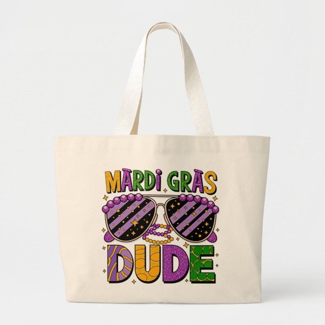 Bolsa de mano Mardi Gras Dude – Bolsa divertida pa (Frente)