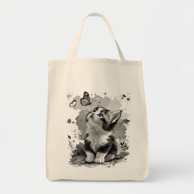 Bolsa de mano Maullar Gatito Adorable (Frente)