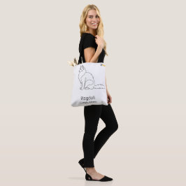 Bolsa de mano minimalista con nombre personalizado