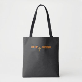 Bolsa de mano minimalista inspiradora Keep Going