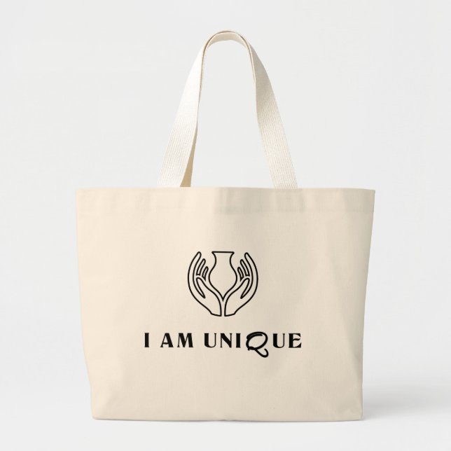 Bolsa de mano minimalista 'SOY ÚNICO' (Frente)