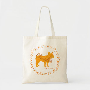 Bolsa de mano naranja pastel personalizada de bull