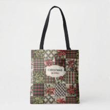 Bolsa de mano Navidad Patchwork Vintage
