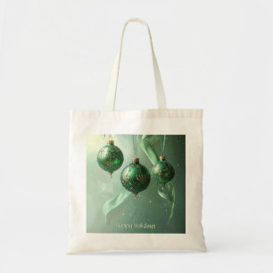 Bolsa de mano navideña Bola de Navidad Verde