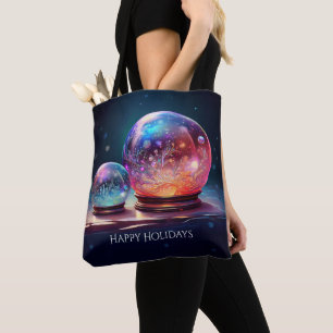 Bolsa de mano navideña de bolas de nieve de crista