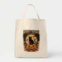 Bolsa de mano negra de temporada espeluznante para