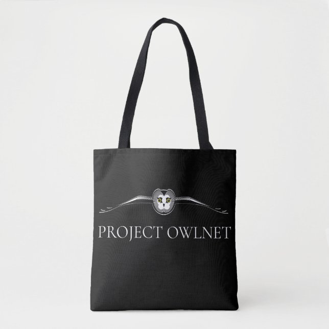Bolsa de mano negra Project Owlnet (Anverso)
