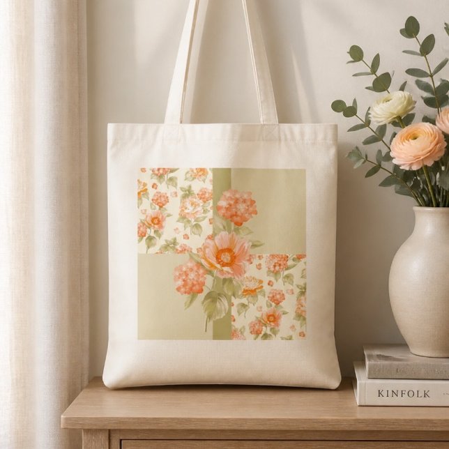 Bolsa de mano nupcial con flores naranjas (Subido por el creador)