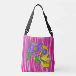 Bolsa de mano o bandolera con estampado de calaver