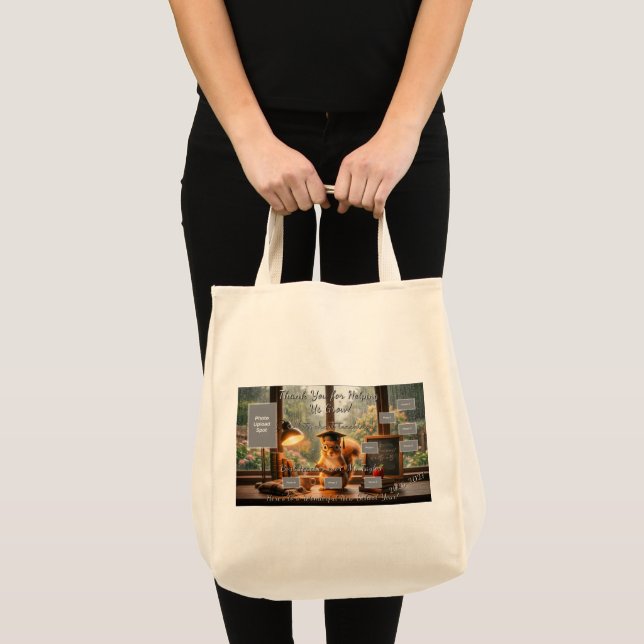 Bolsa de mano para agradecimiento a maestros con a (Anverso (producto))