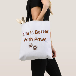 Bolsa de mano para amantes de mascotas 'La vida es