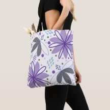 Bolsa de mano para compras de arte floral abstract