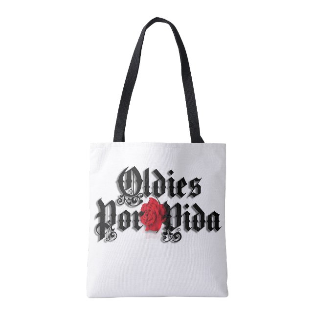 Bolsa de mano para compras Oldies por vida (Oldies por vida shopping tote bag)