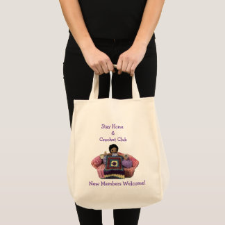 Bolsa de mano para el club de ganchillo