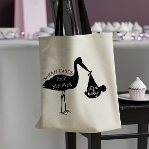 Bolsa de mano para entrega de cigüeña con nombre d