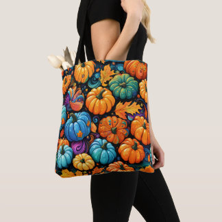 Bolsa de mano para jardín de calabazas otoñales co