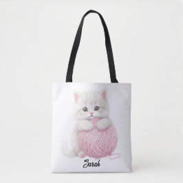 Bolsa de mano para juego con hilo de gatito person