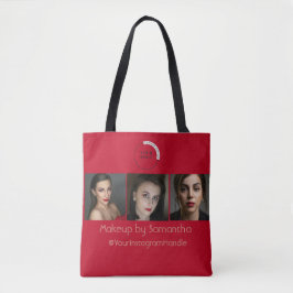 Bolsa de mano para negocio de maquillaje con foto