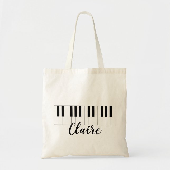 Bolsa de mano para piano personalizada (Frente)
