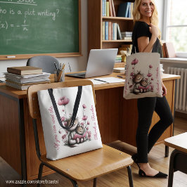 Bolsa de mano para profesora de gatos muy lindos