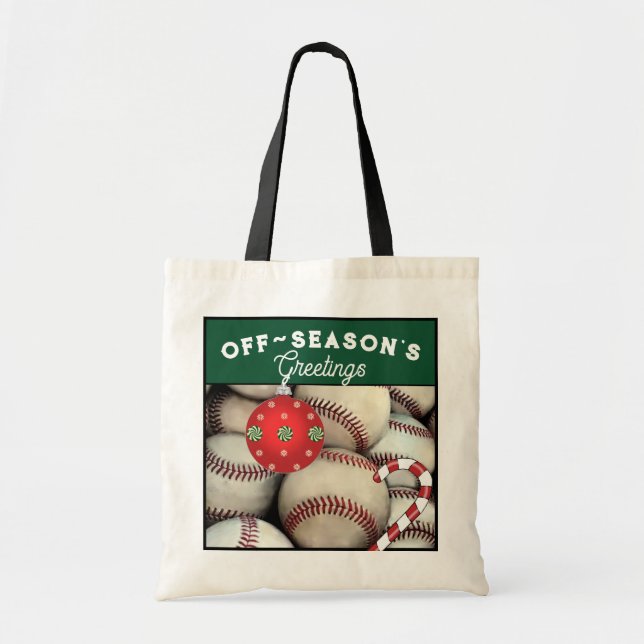 Bolsa de mano para regalo de Navidad de béisbol (Frente)