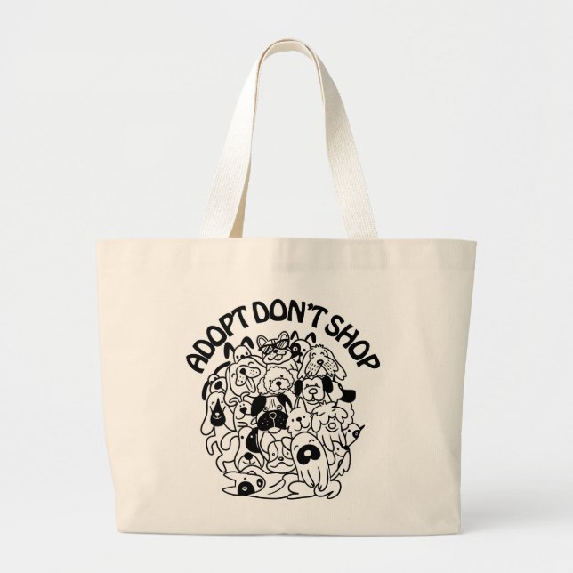 Bolsa de mano para rescate y adopción de perros (Frente)