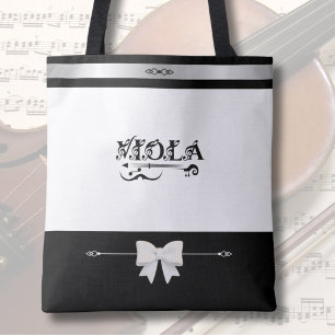 Bolsa de mano para viola en blanco y negro chic vi