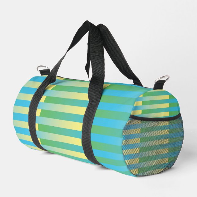 Bolsa de mano pequeña con patrón de rayas azules,  (Esquina derecha)