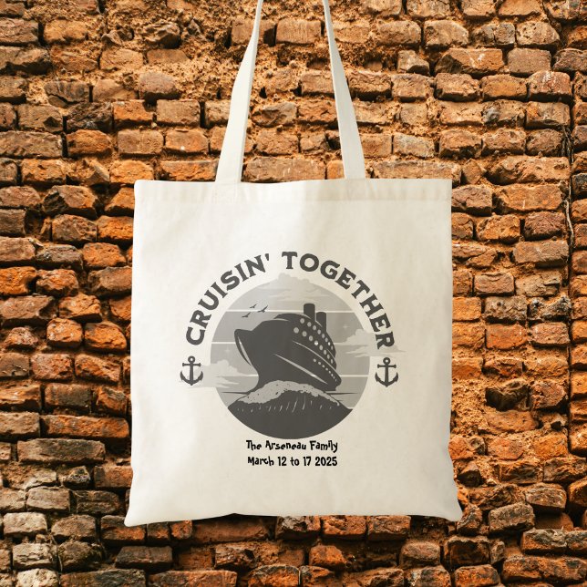 Bolsa de mano personalizable de crucero en negro y (Subido por el creador)