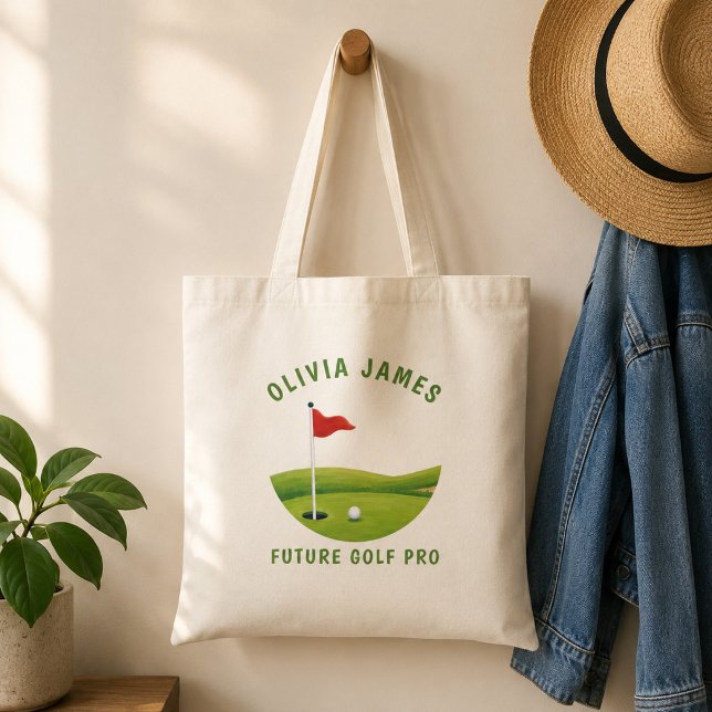 Bolsa de mano personalizable para putting green pa (Carry books, golf gear, or everyday essentials in style with this golf-inspired tote bag)