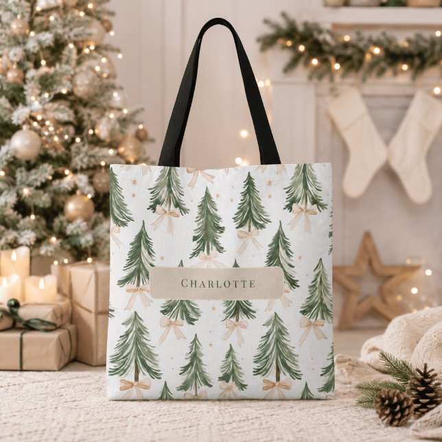 Bolsa de mano personalizada con árbol de Navidad e (Subido por el creador)