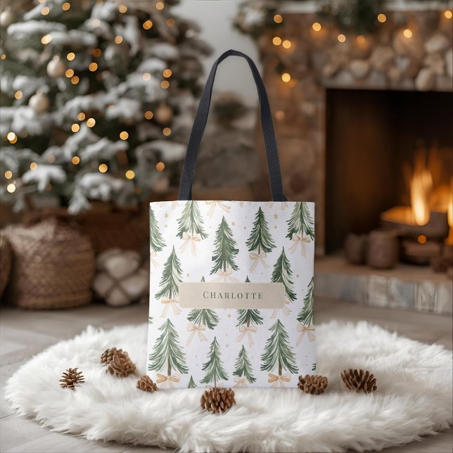 Bolsa de mano personalizada con árbol de Navidad e (Subido por el creador)