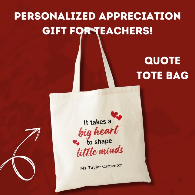 Bolsa de mano personalizada con cita de agradecimi (Subido por el creador)