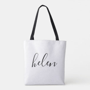Bolsa de mano personalizada con el nombre deseado