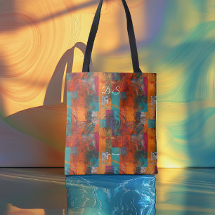 Bolsa de mano personalizada con iniciales abstract