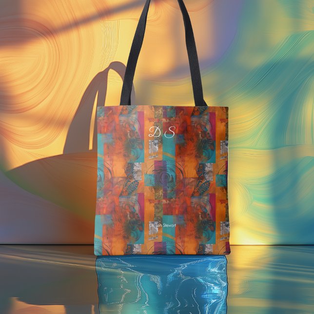 Bolsa de mano personalizada con iniciales abstract (Subido por el creador)