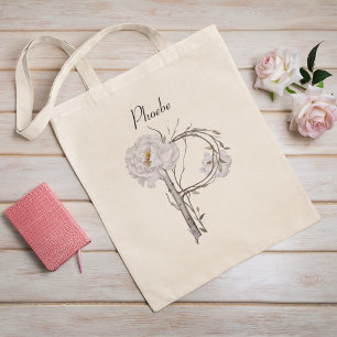 Bolsa de mano personalizada con monograma floral d