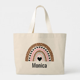 Bolsa de mano personalizada con nombre de arcoíris
