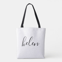 Bolsa de mano personalizada con nombre de guión