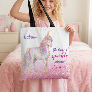 Bolsa de mano personalizada con purpurina de unico