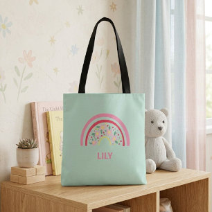 Bolsa de mano personalizada de arcoíris para niñas