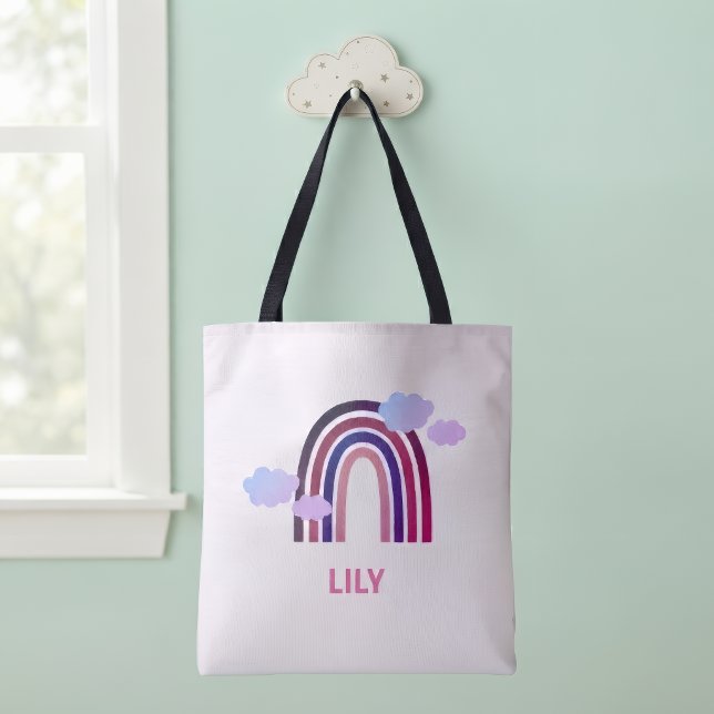 Bolsa de mano personalizada de arcoíris y nubes pa (Subido por el creador)