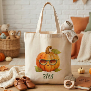 Bolsa de mano personalizada de calabaza adorable d