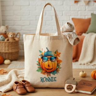 Bolsa de mano personalizada de calabaza de otoño p