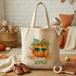 Bolsa de mano personalizada de calabaza de otoño p