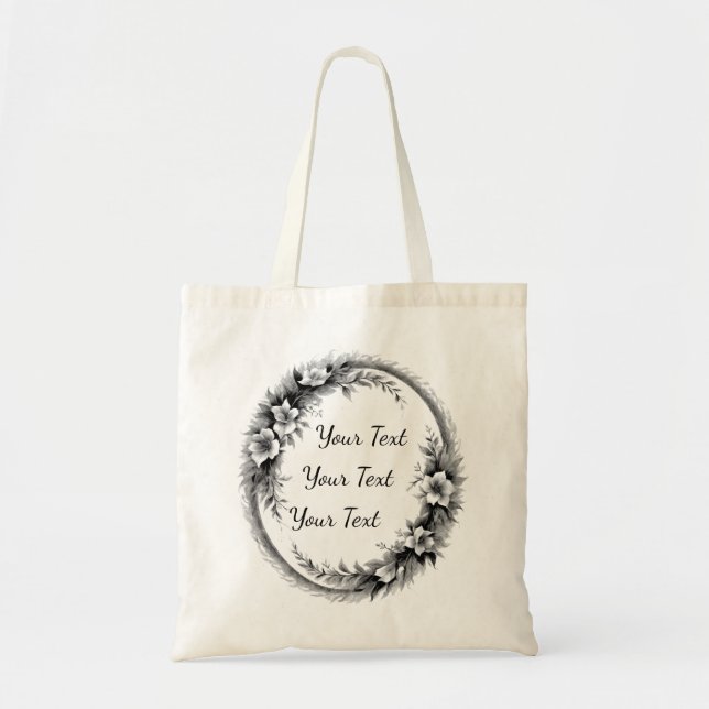 Bolsa de mano personalizada de flores silvestres b (Frente)