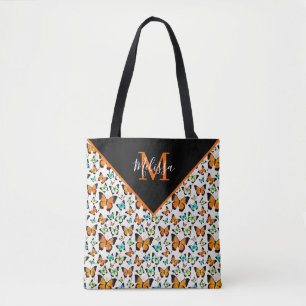Bolsa de mano personalizada de mariposas de verano