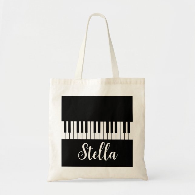 Bolsa de mano personalizada de piano (Frente)