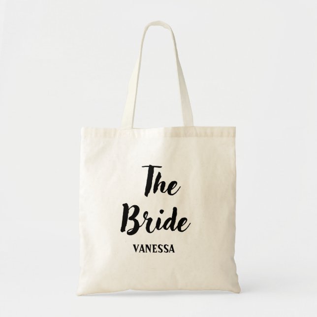 Bolsa de mano personalizada para boda con guion de (Frente)